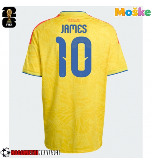 Moške Nogometnih dresov Kolumbija James Rodriguez #10 Domači SP 2026 Kratki rokavi Moške Nogometnih dresov Kolumbija James Rodriguez #10 Domači SP 2026 Kratki rokavi